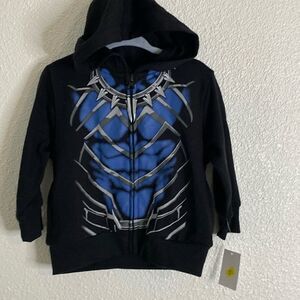 NWT- Marvel- Black panther zip up hoodie- Size 18months
